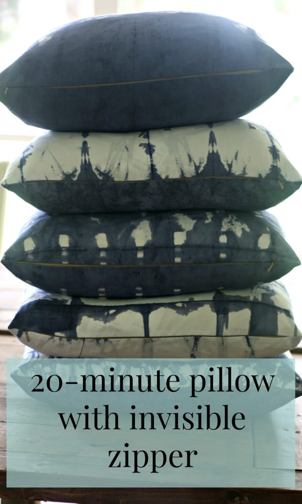 pillow with invisible zipper