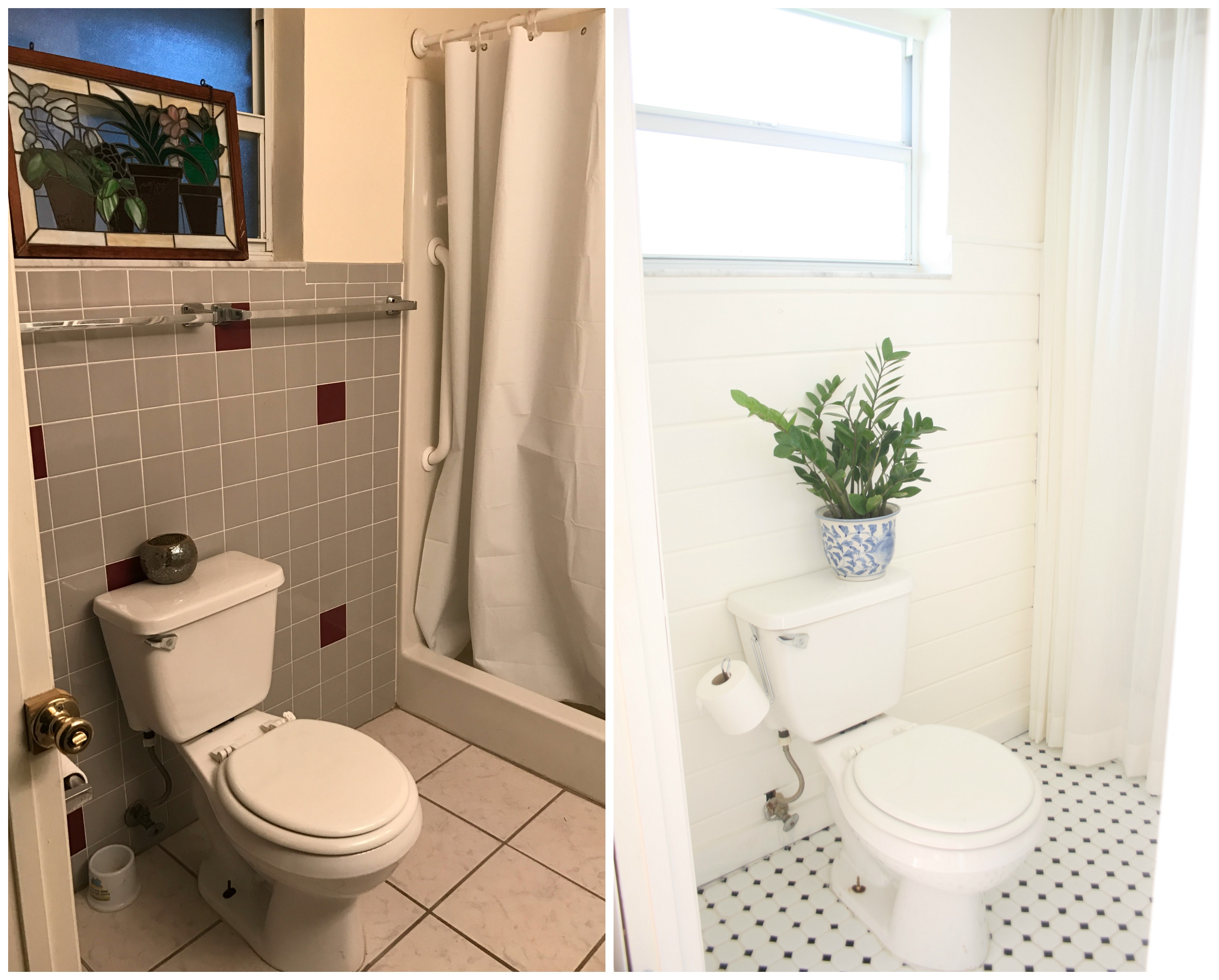 guest bathroom renovation before and after