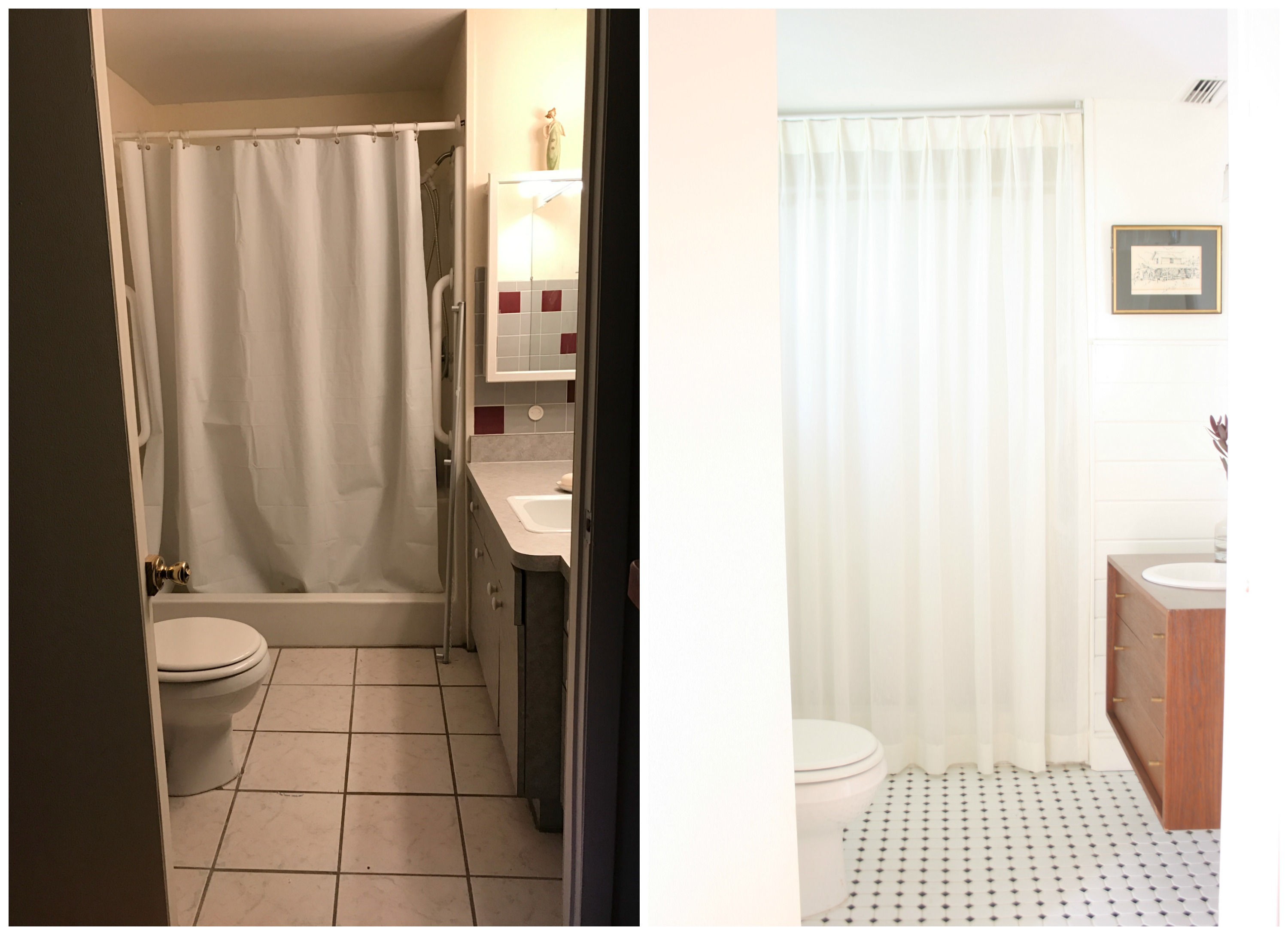 guest bathroom renovation before and after