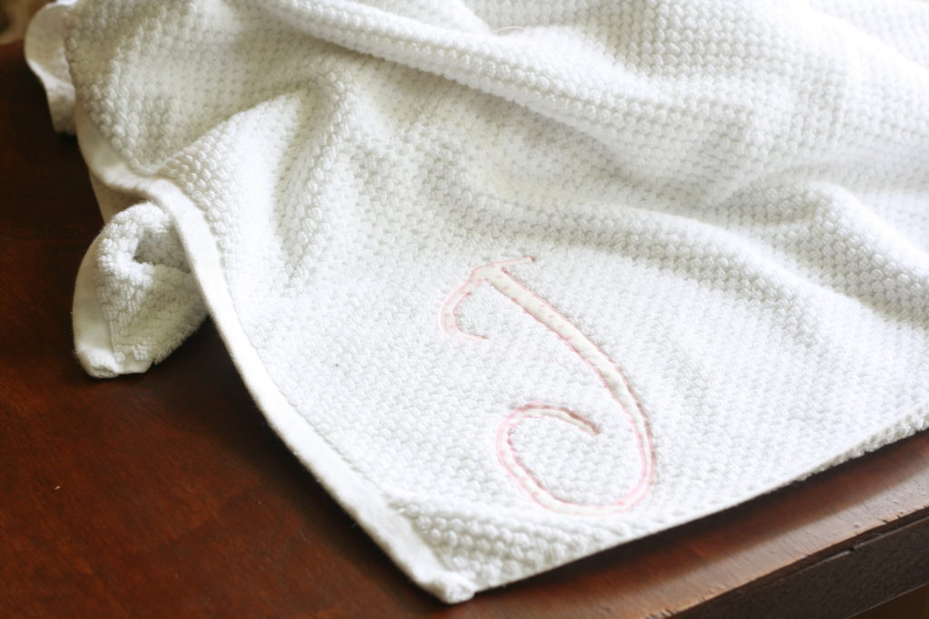 monogram towel
