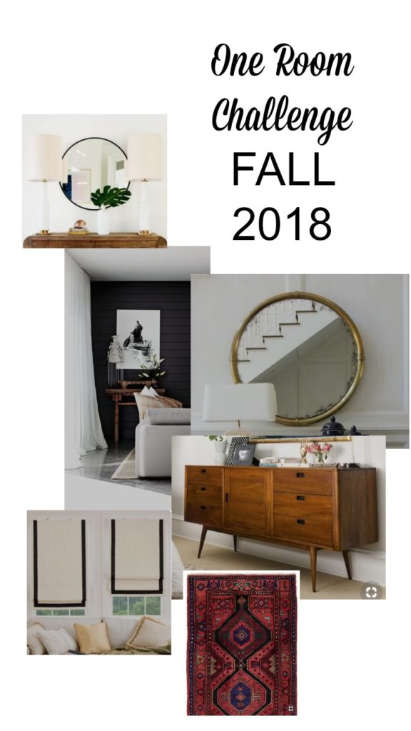 mood board for fall one room challenge
