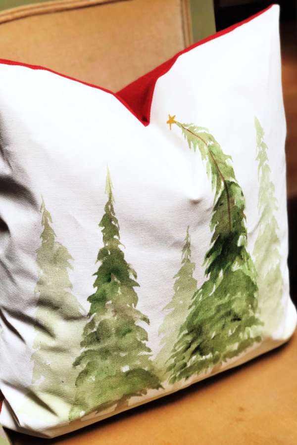 hand painted Christmas pillows