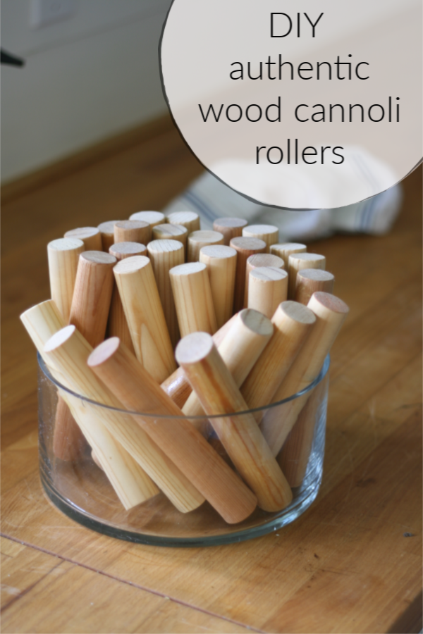 diy authentic wood cannoli rollers
